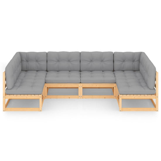 6-delige Loungeset met kussens massief grenenhout MeubelReus