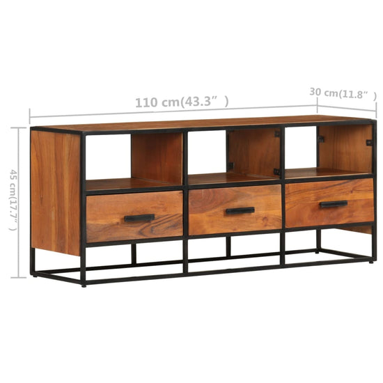 Tv-meubel 110x30x45 cm massief acaciahout MeubelReus
