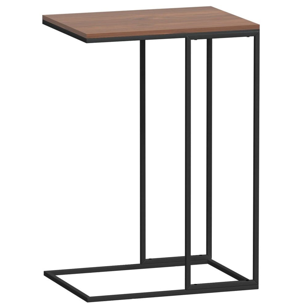 Bijzettafel 40x30x59 cm bewerkt hout zwart MeubelReus