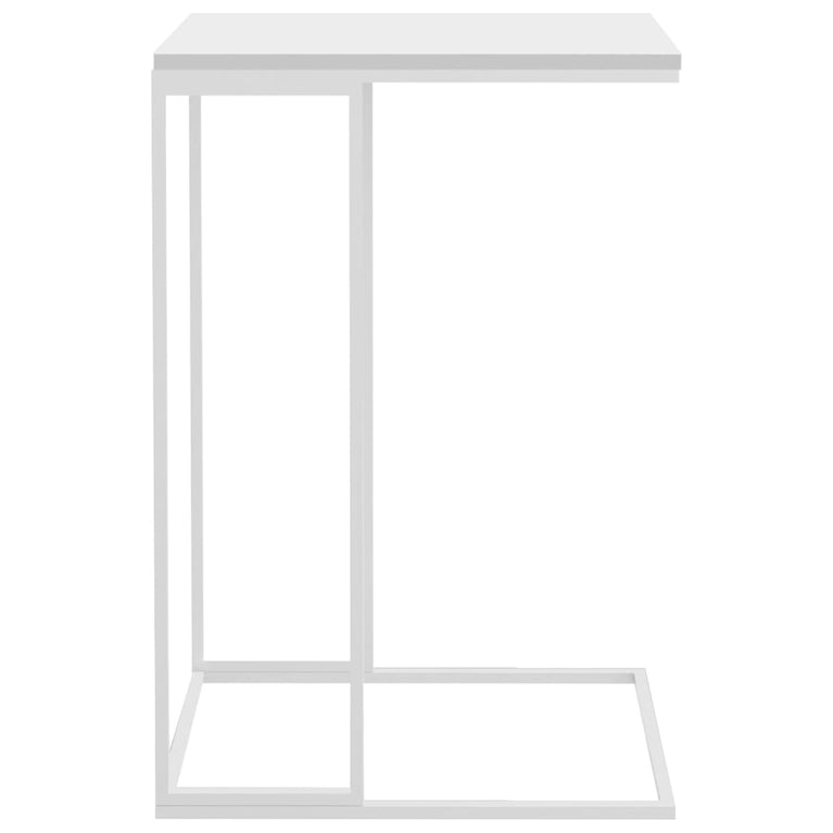 Bijzettafel 40x30x59 cm bewerkt hout wit