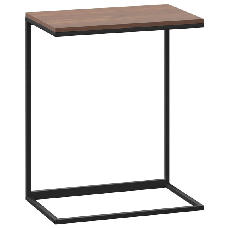 Bijzettafel 55x35x66 cm bewerkt hout zwart MeubelReus