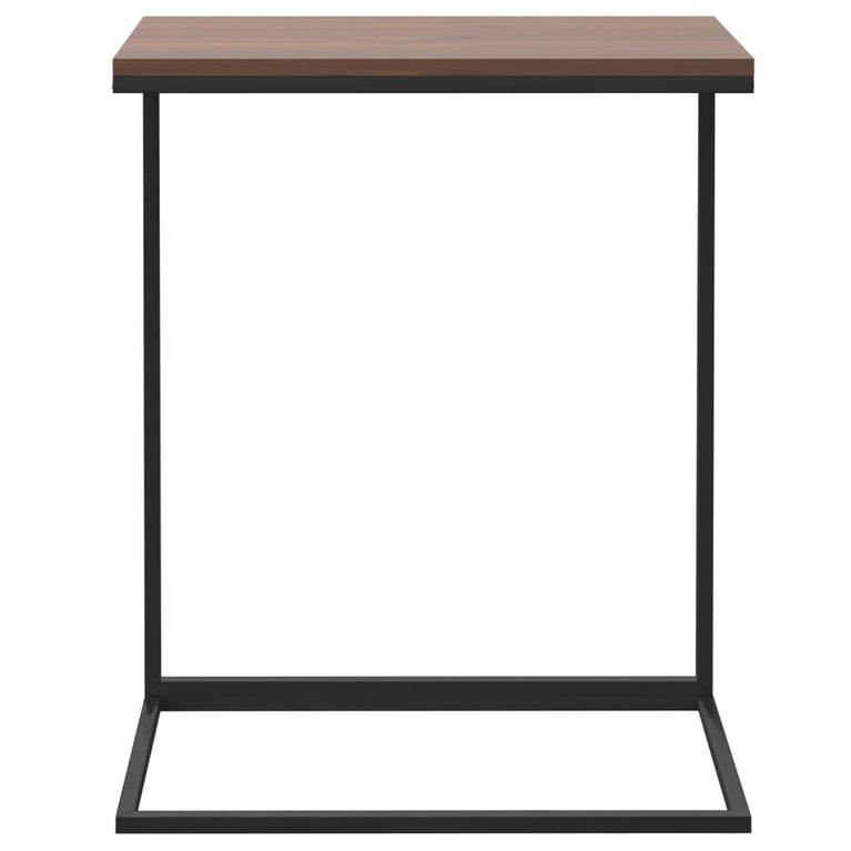 Bijzettafel 55x35x66 cm bewerkt hout zwart MeubelReus