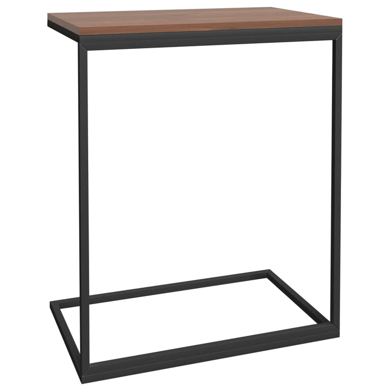 Bijzettafel 55x35x66 cm bewerkt hout zwart MeubelReus