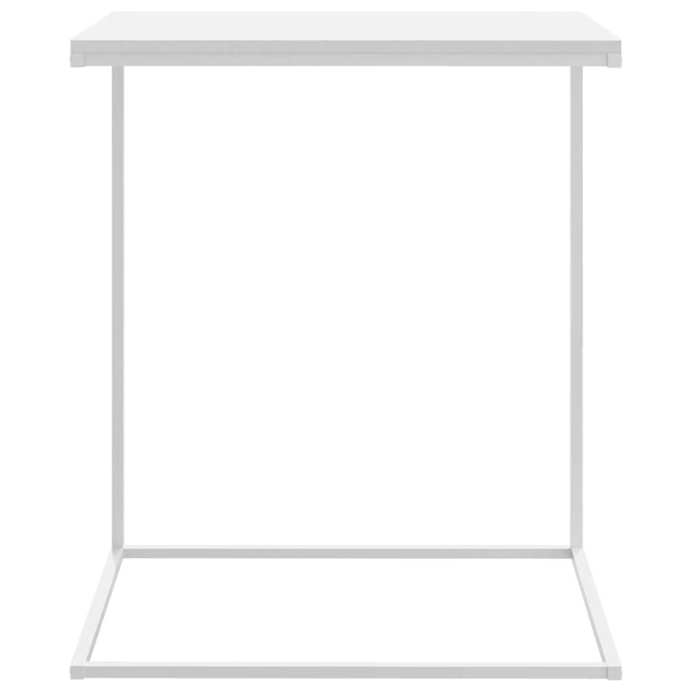 Bijzettafel 55x35x66 cm bewerkt hout wit