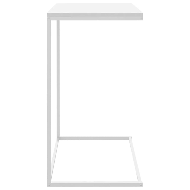 Bijzettafel 55x35x66 cm bewerkt hout wit