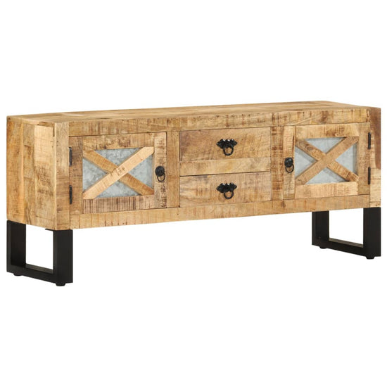 Tv-meubel 110x30x45 cm ruw mangohout MeubelReus