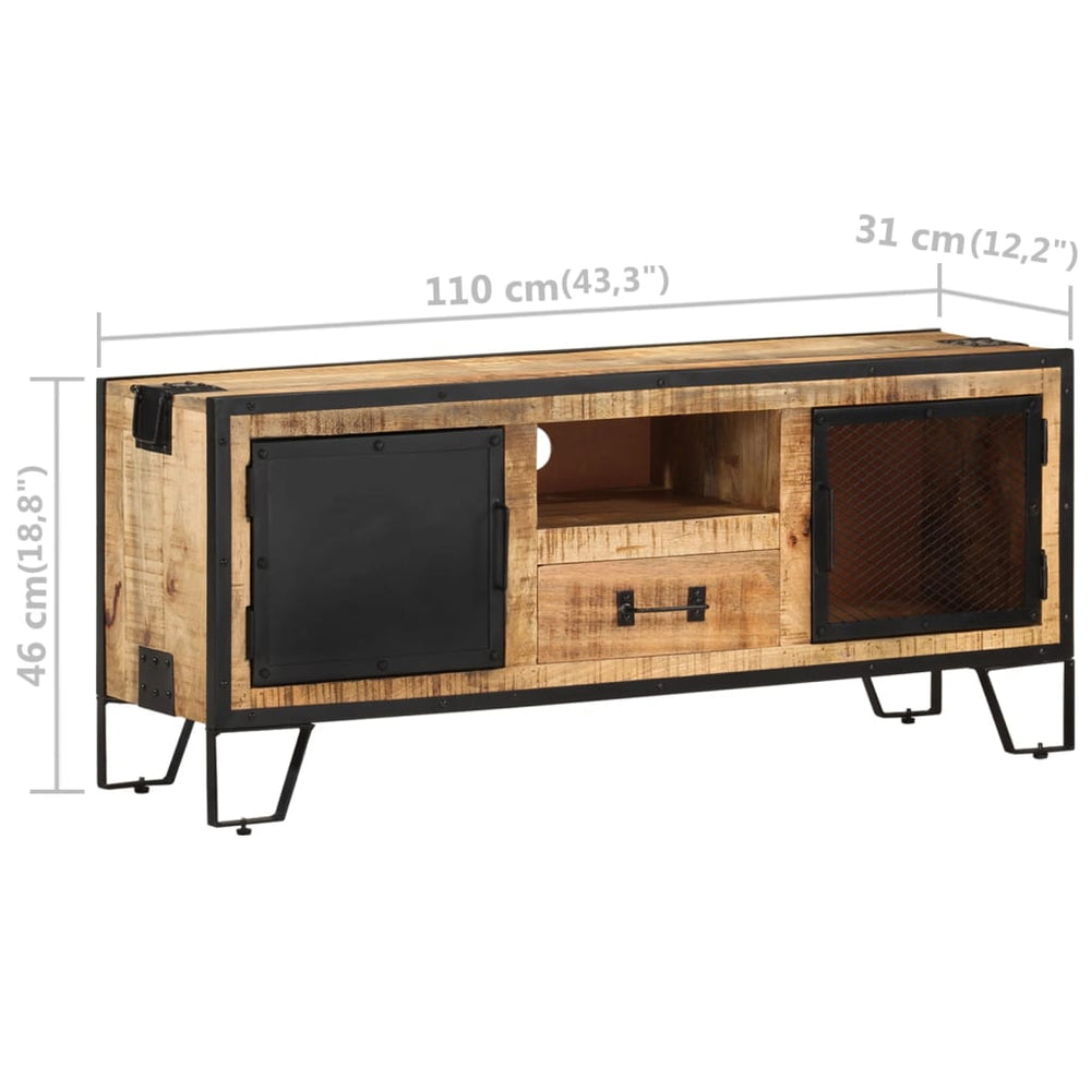 Tv-meubel 110x31x46 cm ruw mangohout MeubelReus