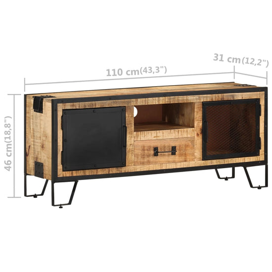 Tv-meubel 110x31x46 cm ruw mangohout MeubelReus