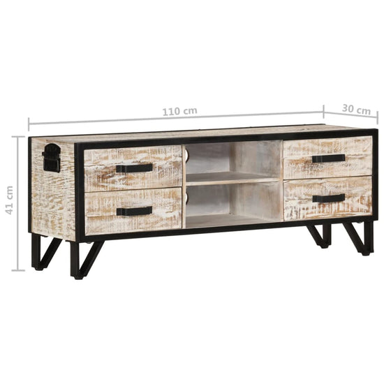 Tv-meubel 110x30x41 cm massief acaciahout MeubelReus