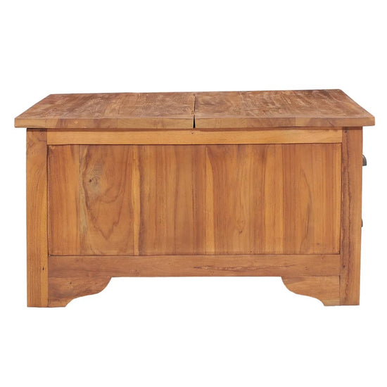 Salontafel met klapblad 65x64x35 cm massief teakhout MeubelReus
