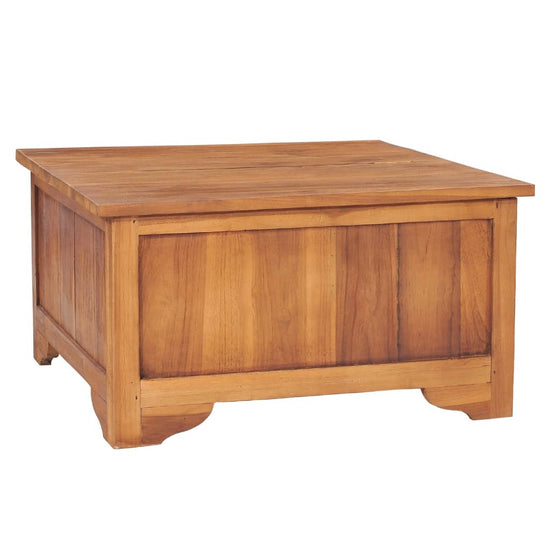 Salontafel met klapblad 65x64x35 cm massief teakhout MeubelReus
