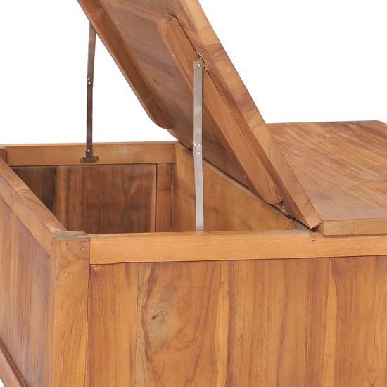 Salontafel met klapblad 65x64x35 cm massief teakhout MeubelReus