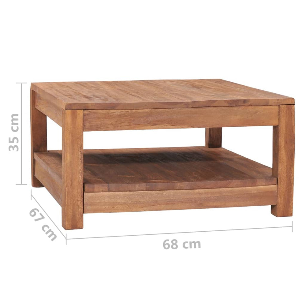 Salontafel 68x67x35 cm massief teakhout MeubelReus