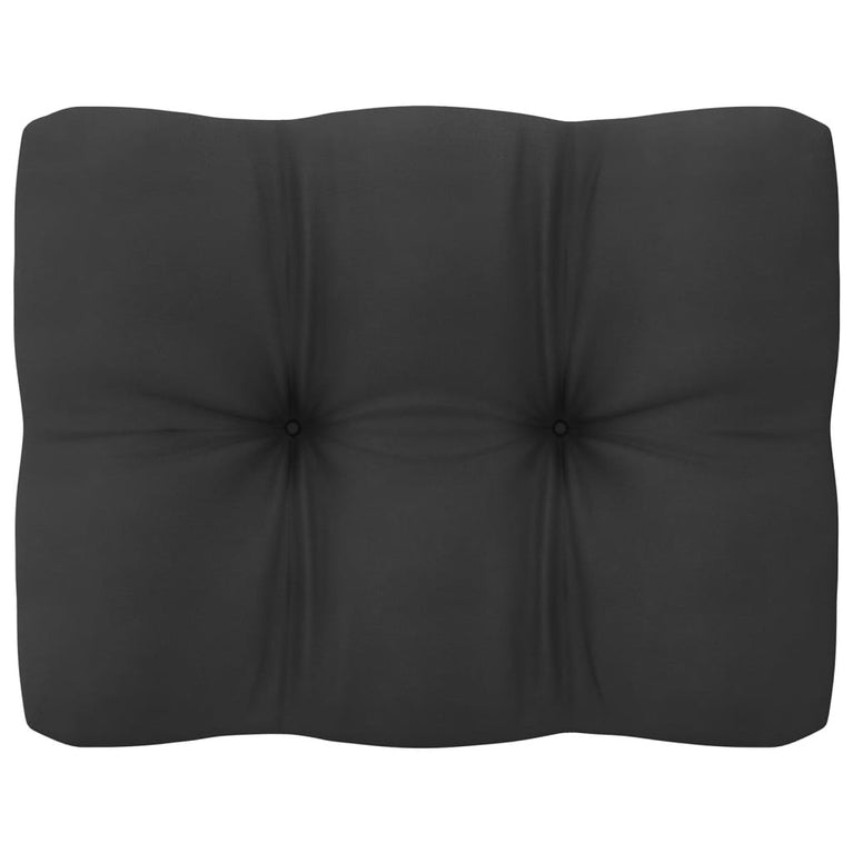 10-delige Loungeset met kussens massief grenenhout grijs