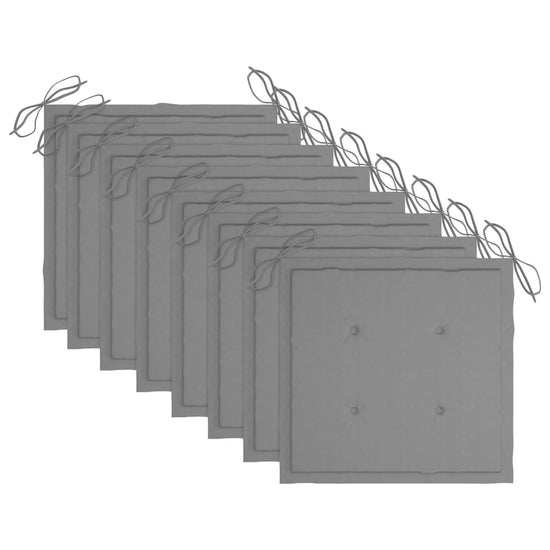 Tuinstoelen 8 st met kussens massief acaciahout grijs MeubelReus