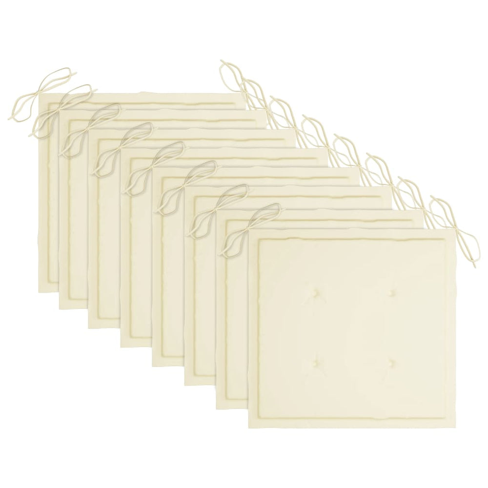 Tuinstoelen 8 st met kussens massief acaciahout grijs MeubelReus