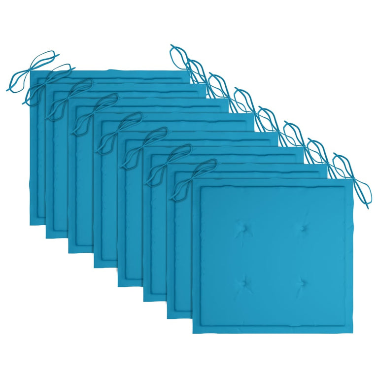 Tuinstoelen 8 st met kussens massief acaciahout grijs MeubelReus