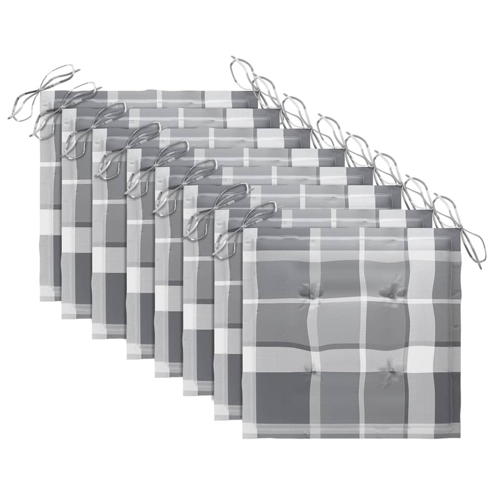 Tuinstoelen 8 st met kussens massief acaciahout grijs MeubelReus