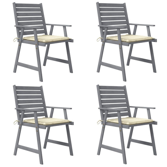 Tuinstoelen 4 st met kussens massief acaciahout MeubelReus