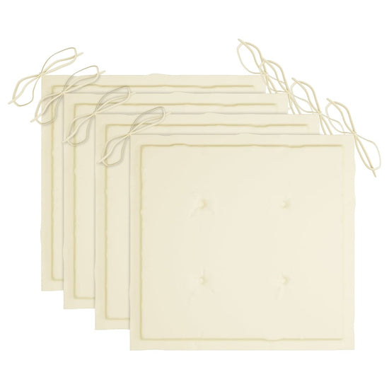 Tuinstoelen 4 st met kussens massief acaciahout MeubelReus