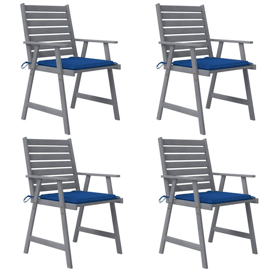 Tuinstoelen 4 st met kussens massief acaciahout MeubelReus