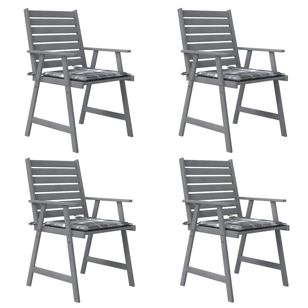 Tuinstoelen 4 st met kussens massief acaciahout MeubelReus