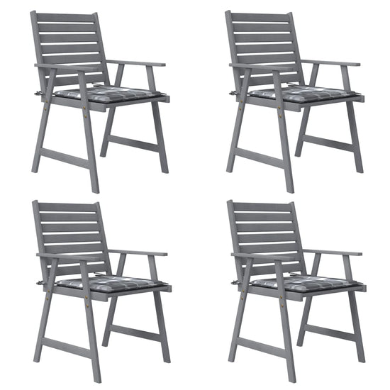 Tuinstoelen 4 st met kussens massief acaciahout MeubelReus