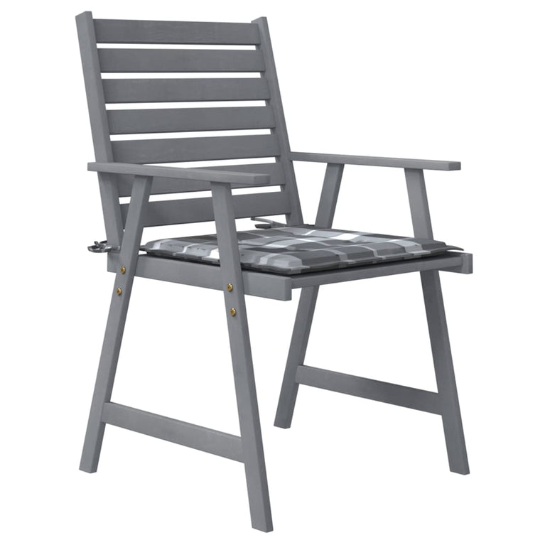 Tuinstoelen 4 st met kussens massief acaciahout MeubelReus