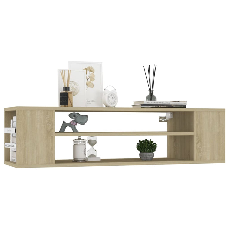 Tv-hangmeubel 100x30x26,5 cm spaanplaat sonoma eikenkleurig