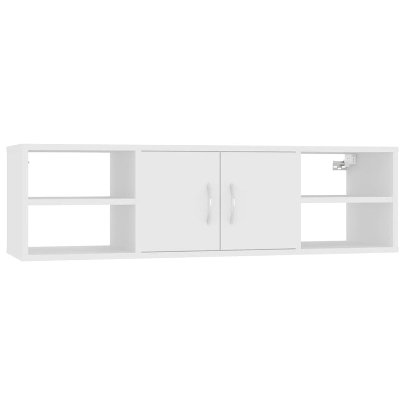 Wandschap 102x30x29 cm spaanplaat wit