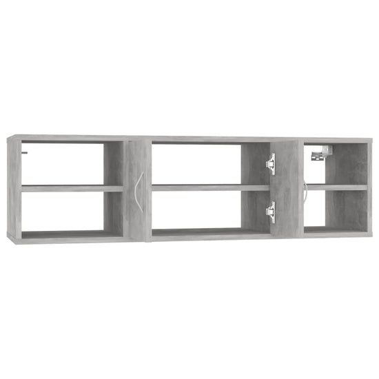 Wandschap 102x30x29 cm spaanplaat betongrijs MeubelReus