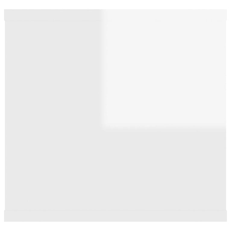Wandschap 102x30x29 cm spaanplaat hoogglans wit