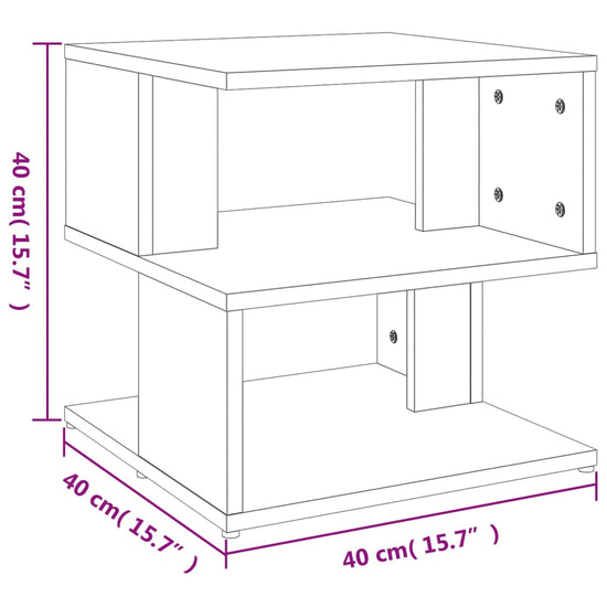 Bijzettafel 40x40x40 cm spaanplaat betongrijs MeubelReus
