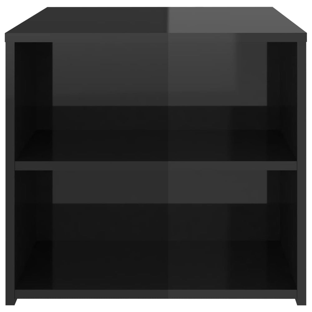 Bijzettafel 50x50x45 cm spaanplaat hoogglans zwart MeubelReus