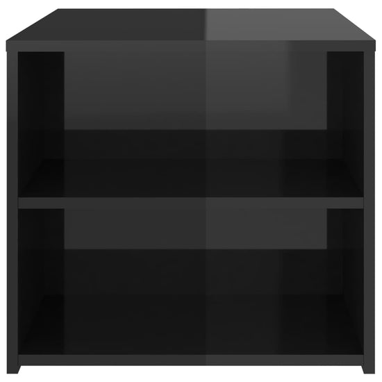Bijzettafel 50x50x45 cm spaanplaat hoogglans zwart MeubelReus