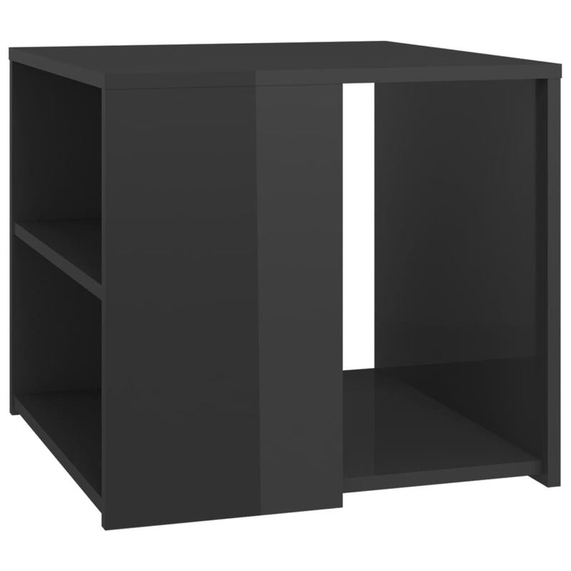 Bijzettafel 50x50x45 cm spaanplaat hoogglans grijs MeubelReus
