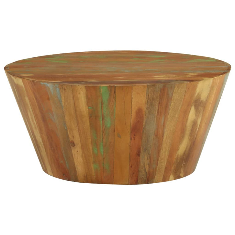 Salontafel Ø65x31 cm massief gerecycled hout MeubelReus