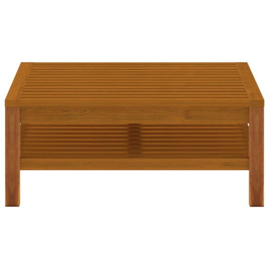 2-delig Bankstel met crèmewitte kussens massief acaciahout MeubelReus