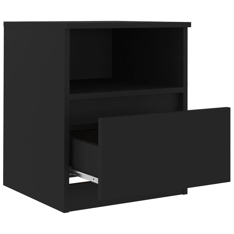Nachtkastjes 2 st 40x40x50 cm spaanplaat zwart MeubelReus