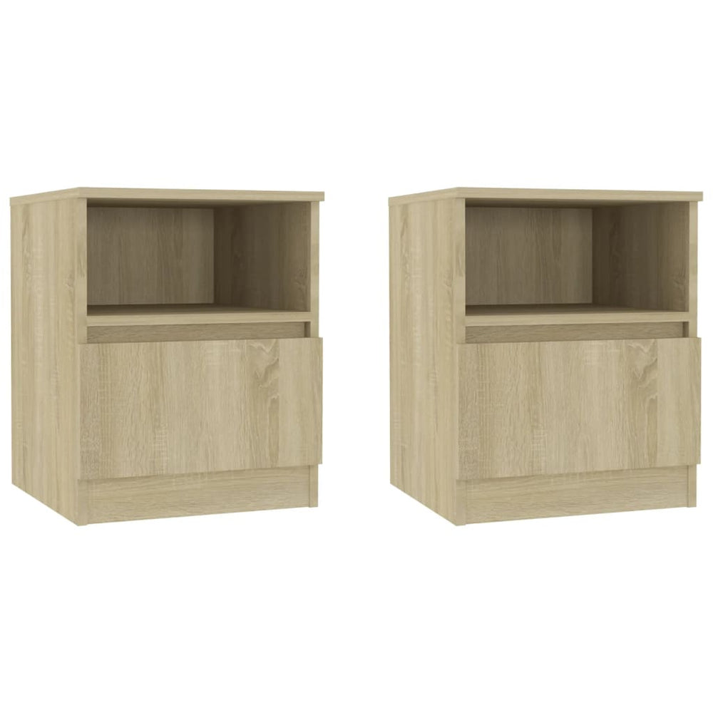 Nachtkastjes 2 st 40x40x50 cm spaanplaat sonoma eikenkleurig MeubelReus