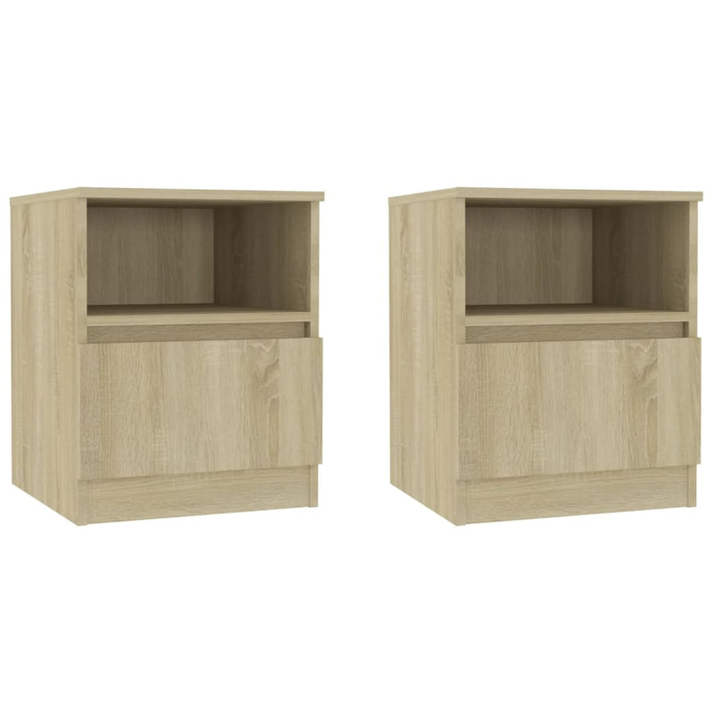Nachtkastjes 2 st 40x40x50 cm spaanplaat sonoma eikenkleurig MeubelReus