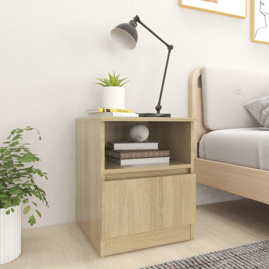 Nachtkastjes 2 st 40x40x50 cm spaanplaat sonoma eikenkleurig MeubelReus