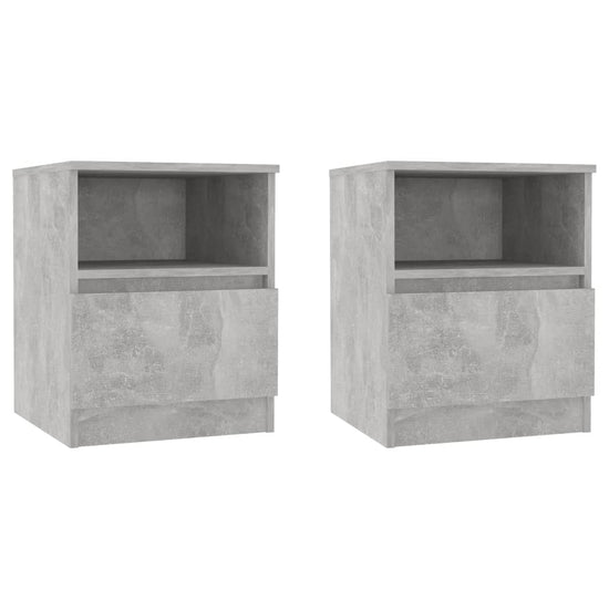 Nachtkastjes 2 st 40x40x50 cm spaanplaat betongrijs MeubelReus