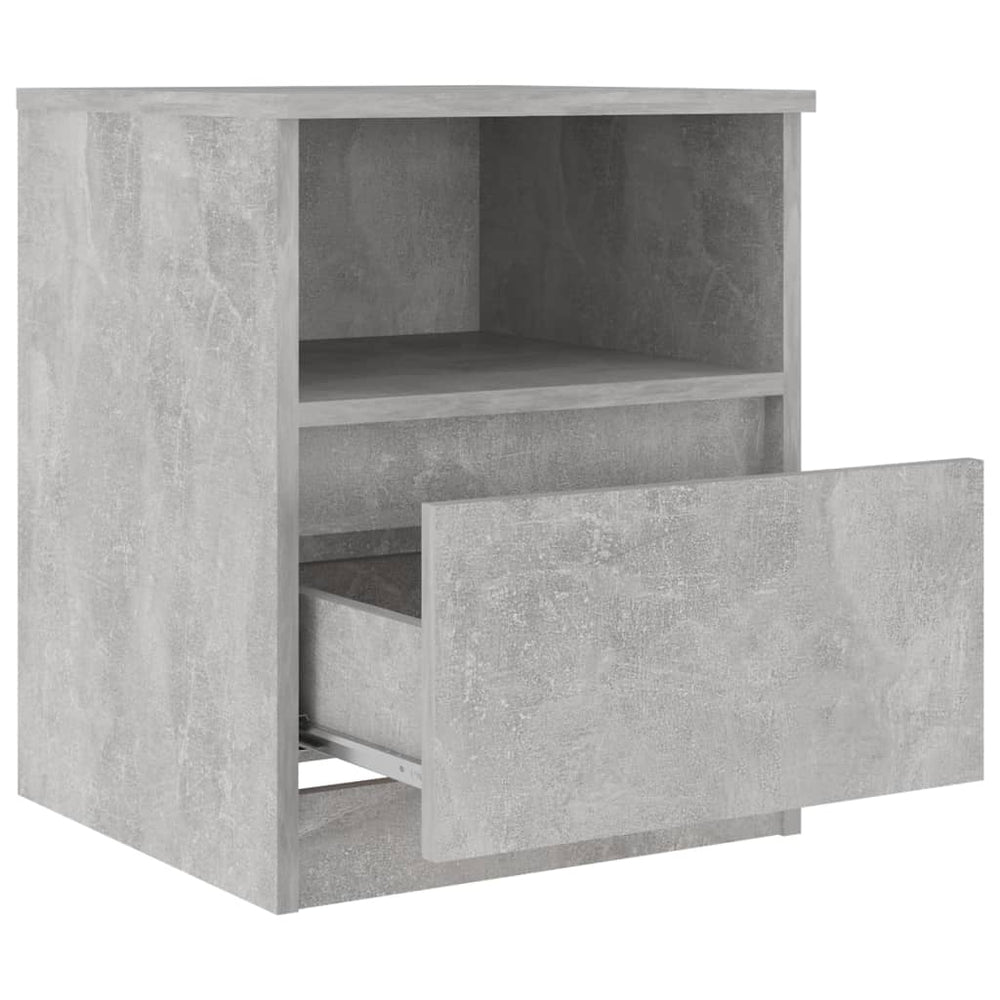 Nachtkastjes 2 st 40x40x50 cm spaanplaat betongrijs MeubelReus