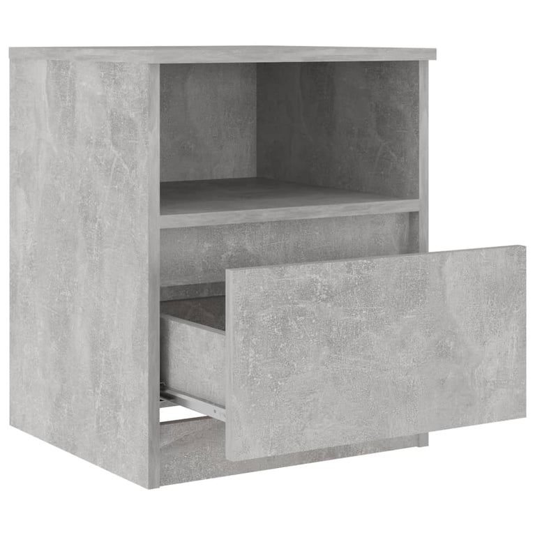 Nachtkastjes 2 st 40x40x50 cm spaanplaat betongrijs MeubelReus