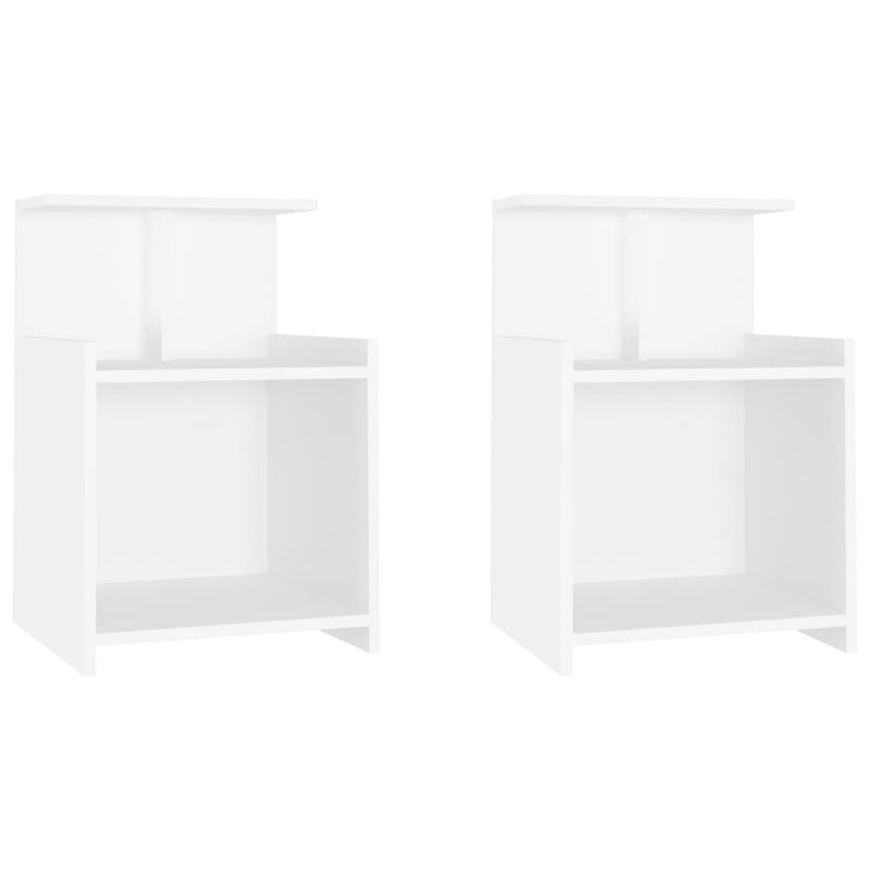 Nachtkastjes 2 st 40x35x60 cm spaanplaat wit MeubelReus