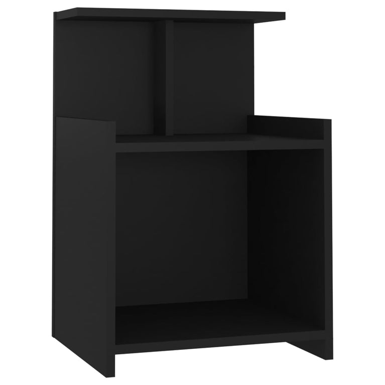Nachtkastjes 2 st 40x35x60 cm spaanplaat zwart MeubelReus