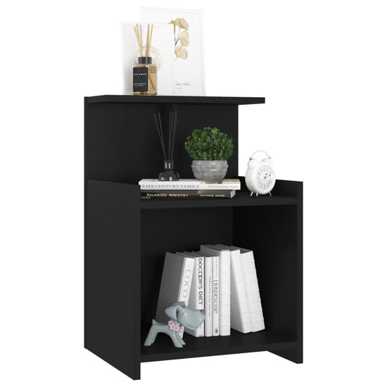Nachtkastjes 2 st 40x35x60 cm spaanplaat zwart MeubelReus