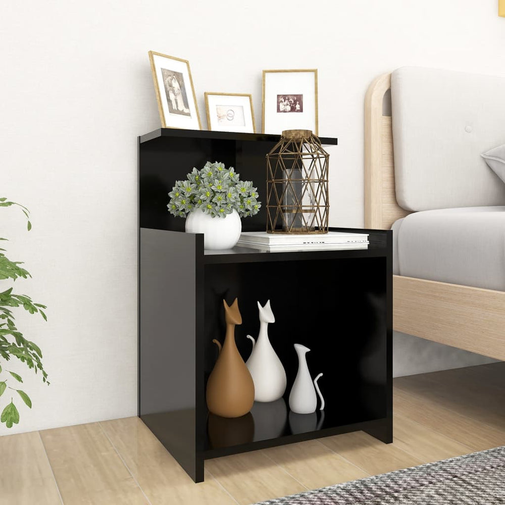 Nachtkastjes 2 st 40x35x60 cm spaanplaat zwart MeubelReus