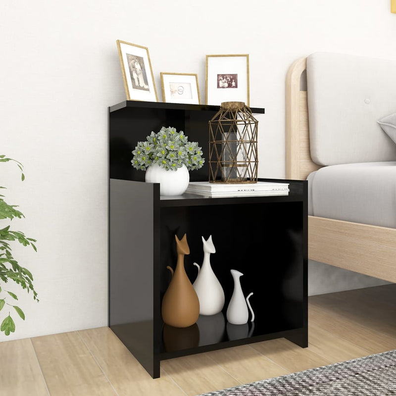 Nachtkastjes 2 st 40x35x60 cm spaanplaat zwart MeubelReus